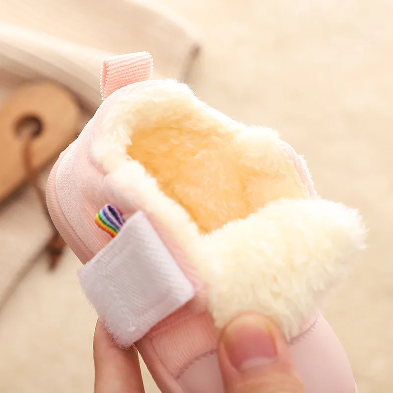 Детские зимние ботинки для маленьких девочек и мальчиков уличные теплые