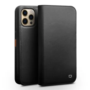 qialino luxury ultra slim handmade case for iphone13 pro max genuine leather wallet card slot bag flip cover for iphone 13 mini free global shipping