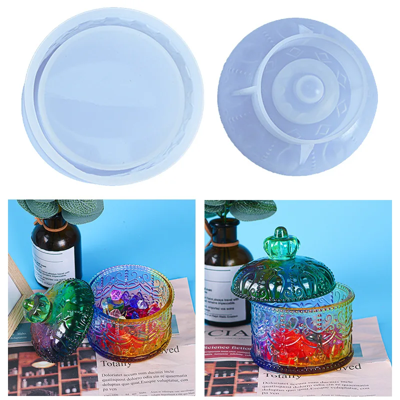 

DIY Epoxy Mold Makeup Jewelry Storage Box Silicone Resin Mold Creative Handmade Storage Home Gifts