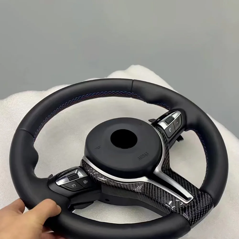Купить Чехол на рулевое колесо для BMW M2 F87 M3 F80, оригинал, высокое качество, 100% натуральное углеродное волокно, M4 F82 M6 F06 F12 F13 X5M F85 X6M F86