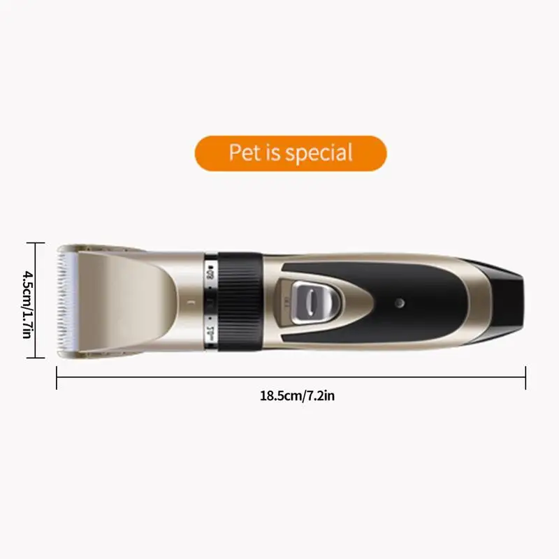 

Pet Hair Clipper Set Hair Trimming Grooming Triller Shaver Cordless Clipper Set Low Noise Trimmer Standard (Pet/Cat/Dog/Rabbit)