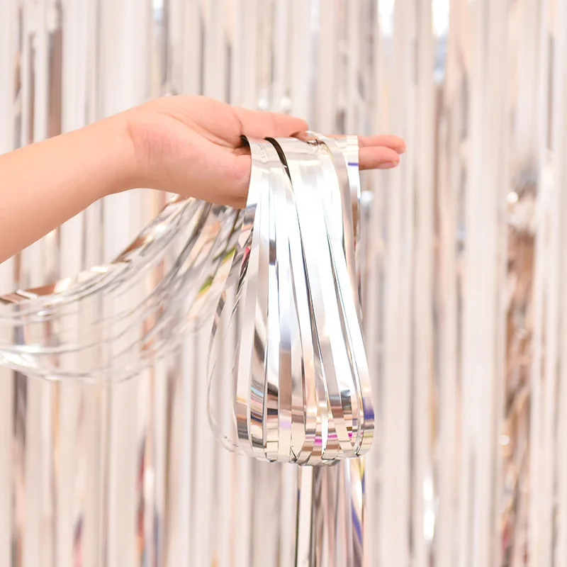 1×2m Rain Silk Curtain Wedding Decoration Birthday Party Colorful Door Ccurtain Props Hot Sale Stage Bbanner Ribbon Decor | Дом и сад