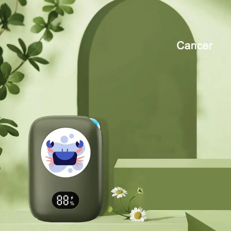 

2 In 1 Portable Electric Hand Warmer 10000mAh Green Mini Hand Warmer 12 Constellation USB Power Bank Mini Pocket Winter Heater