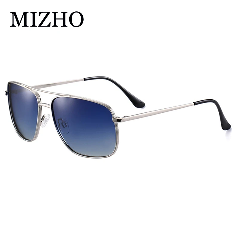 Мужские Винтажные поляризационные солнцезащитные очки MIZHO классические синие
