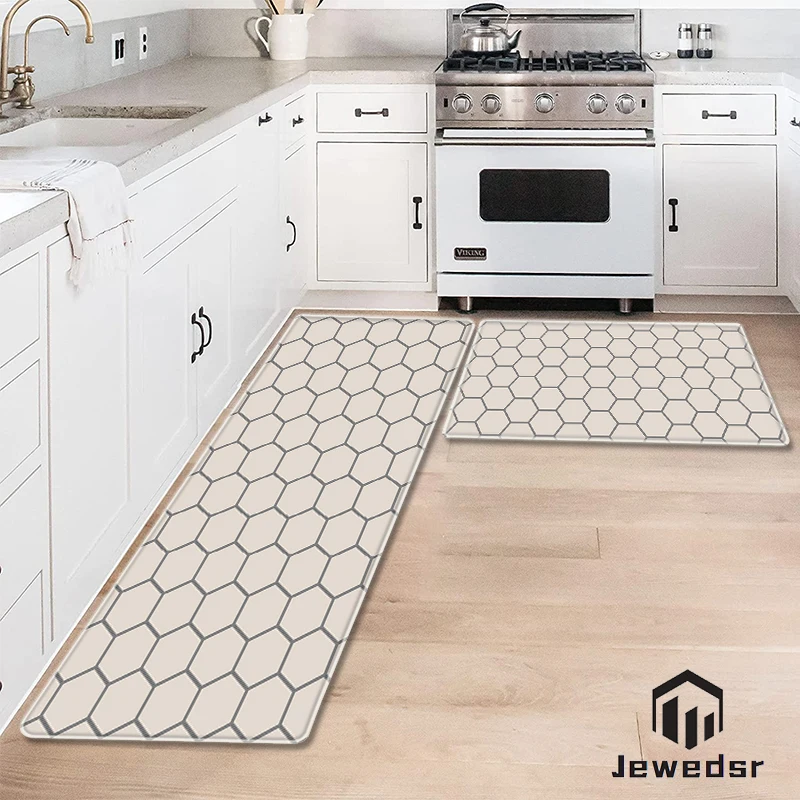 

Beige Honeycomb Mat Bedside Kitchen Carpet in the Living Room Outdoor Doormat Decorations Houses and Carpets for Home Lounge Rug