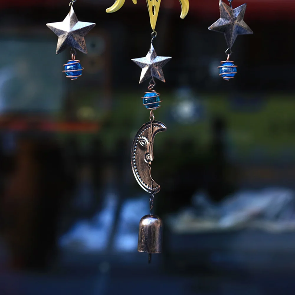 

Solar Ramadan Light Moon Sun Wind Chimes Garden Iron LED Light Wind Chime Pendant Eid Mubarak Ramadan Decorations For Home