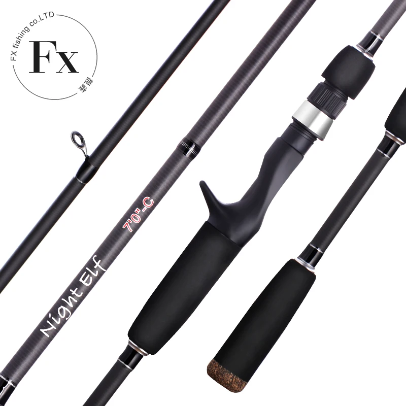 Спиннинг FX кастинговое удилище рыболовная удочка 2 1 м 4 черная для приманки 100