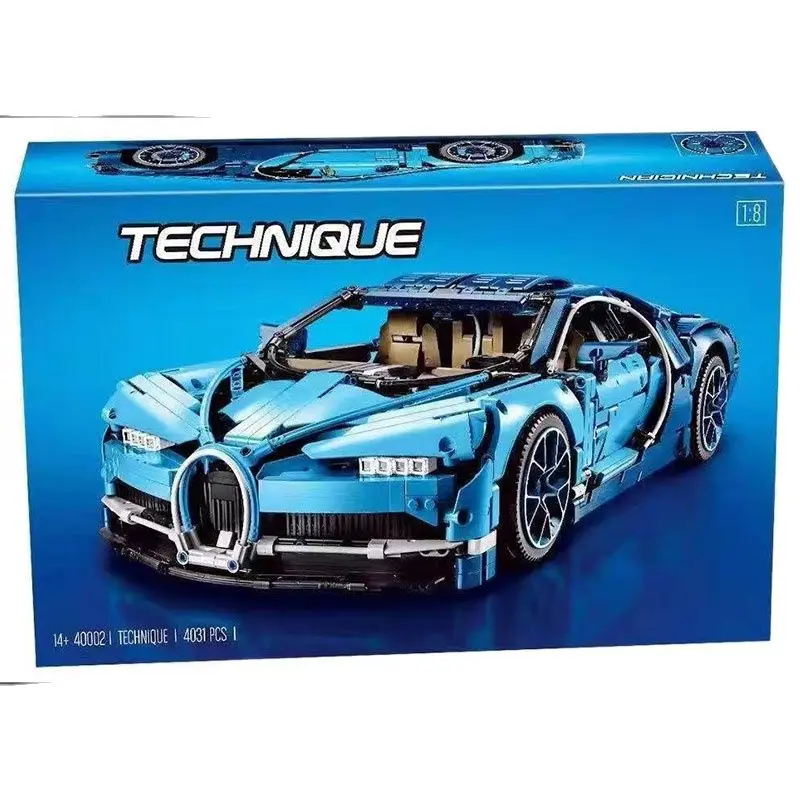 Новинка 4031 шт. техническая серия Bugatting Chiron Модель гоночного автомобиля