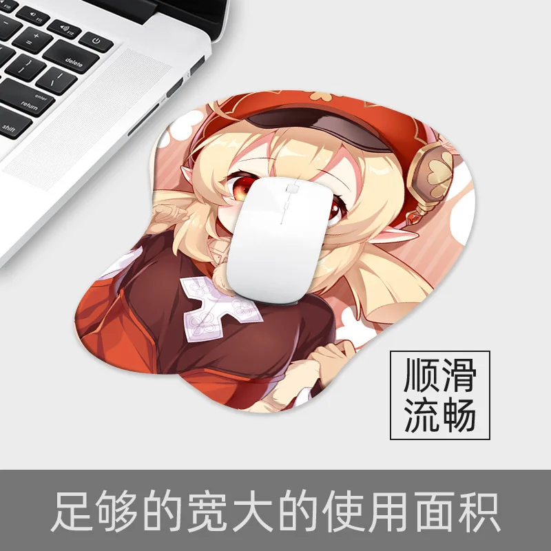 

Genshin ударный Klee Tokisaki Kurumi коврик для мыши Большой 3D грудь силиконовый мягкий коврик креативный милый вторичный Юань аниме красавица запястье