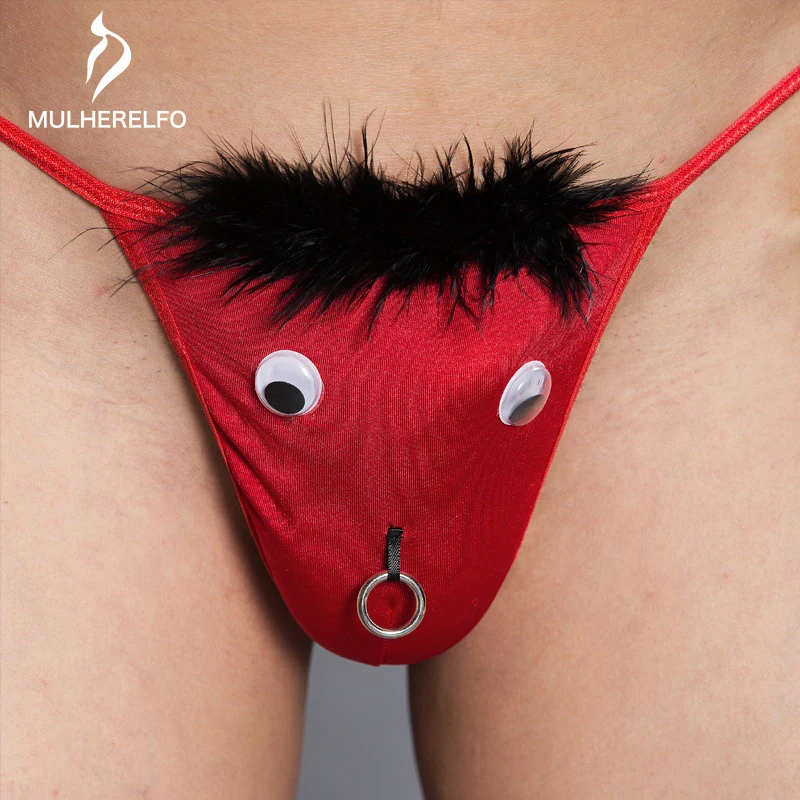 

Lovely 3D Animal Modeling Elastic Men's G-String Sexy Bull Decal Male Underpants Comfortable Middle-Waisted Erotic Underwear