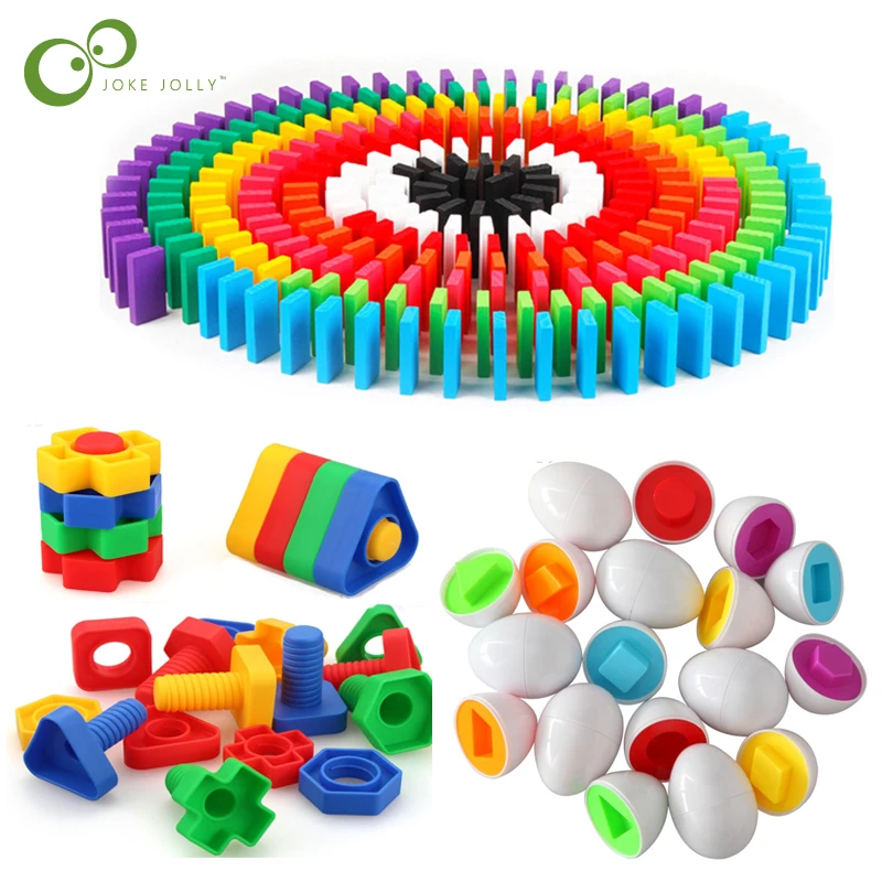 Игрушки Монтессори Обучающие математические игрушки умные яйца/Винты 3D