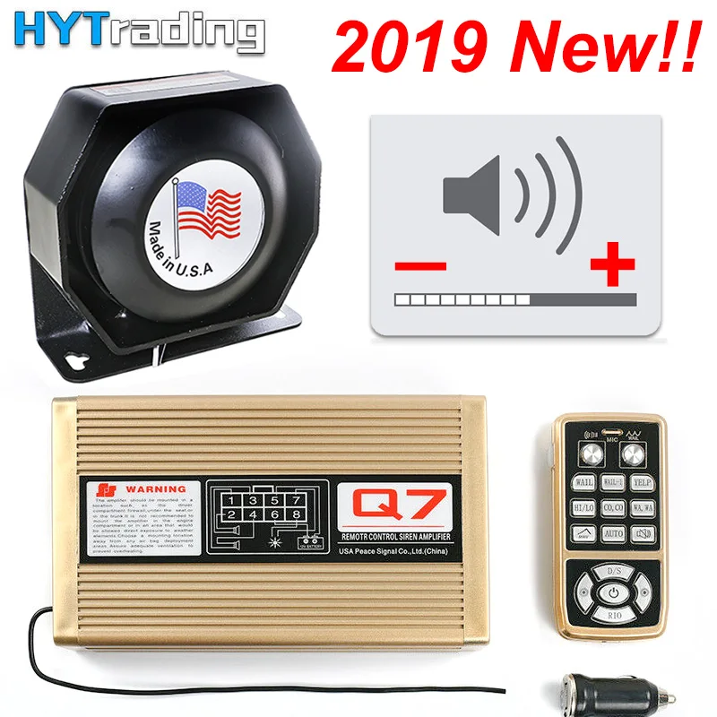 Беспроводная полицейская сирена рог для автомобиля 12 В Регулировка громкости