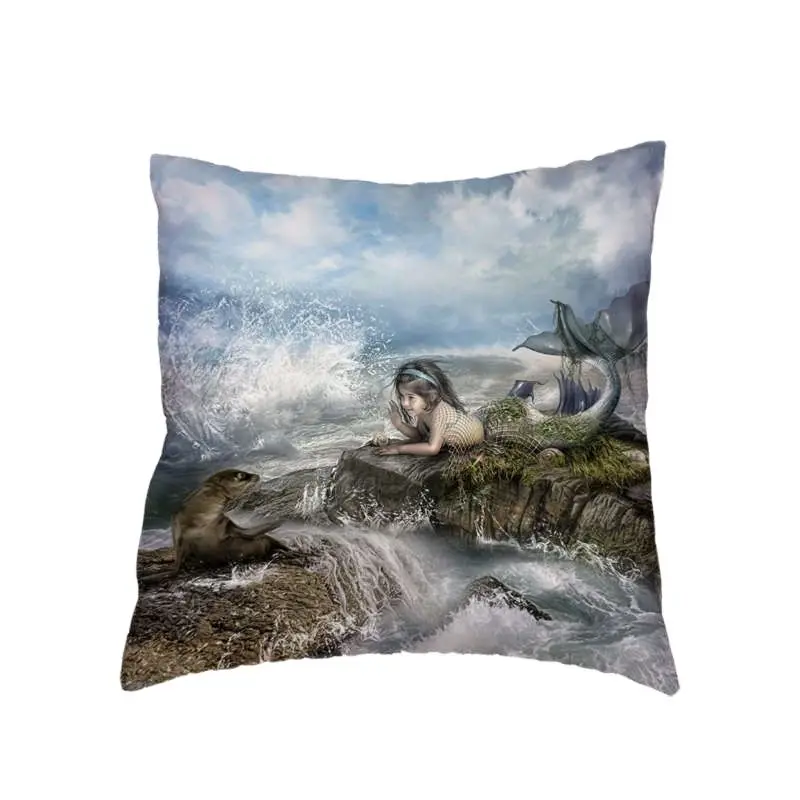 Наволочка для подушки в Западном европейском стиле с рисунком маслом малышей