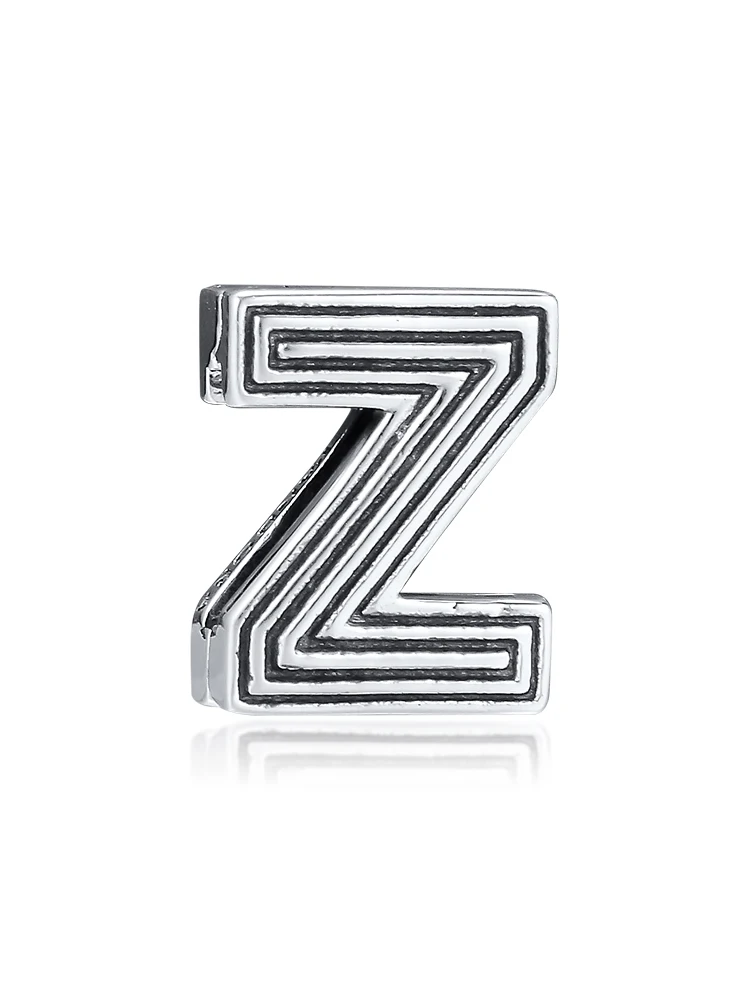 

Fits for Pandora Charms Bracelets Letter Z Clip Beads 100% 925 Sterling Silver Jewelry Free Shipping