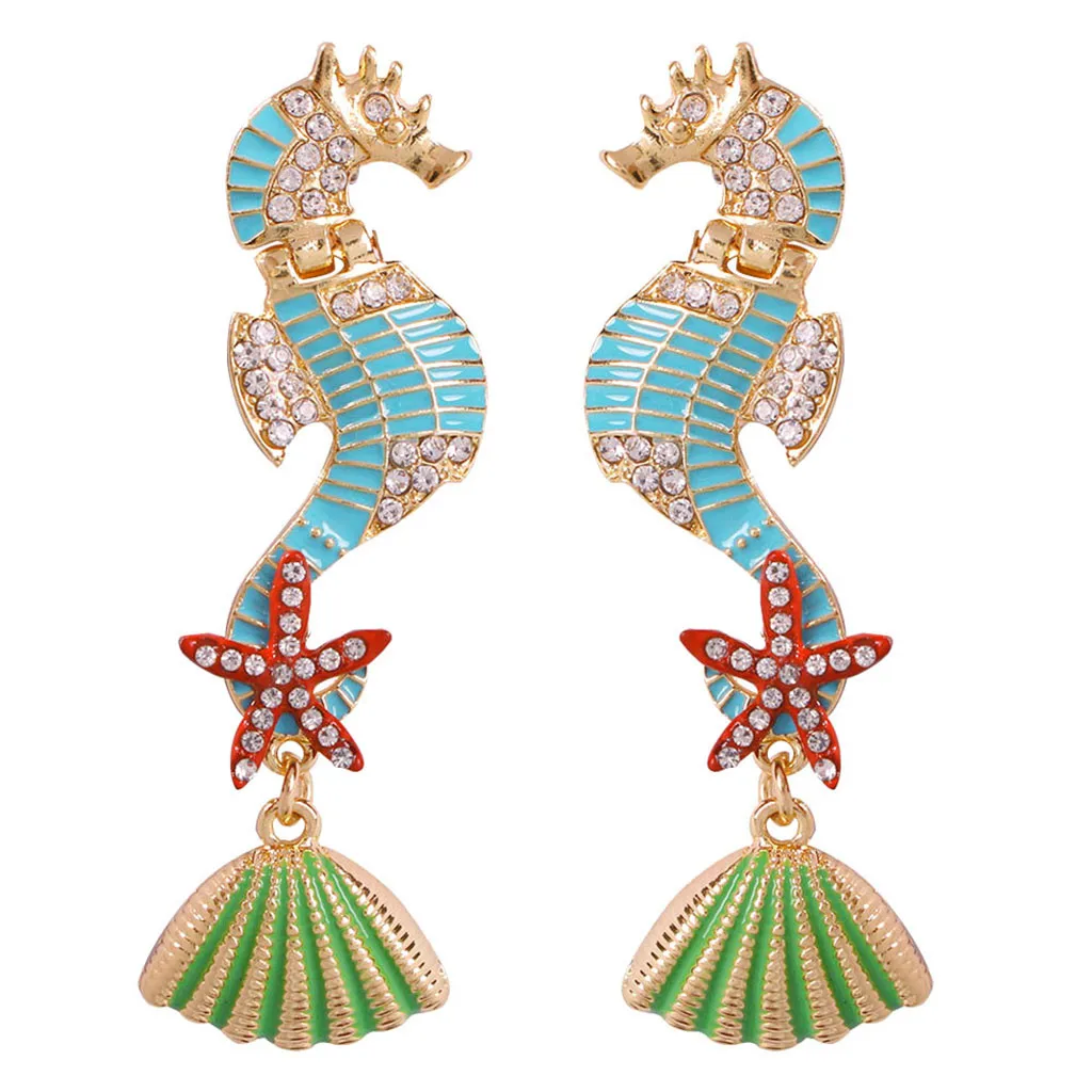 Серьги-подвески в богемном стиле женские висячие ювелирные украшения с