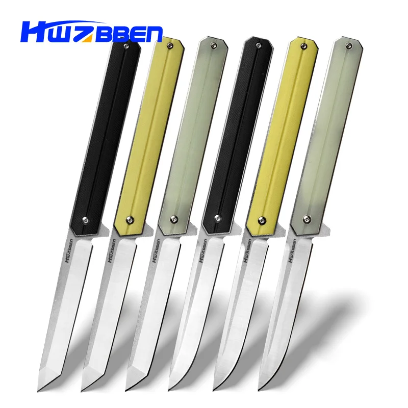 

HWZBBEN Folding Knife D2 Military Tactical Self Defense Knife Hunting Pocket knives Outdoor Camping Hiking Multitool Jackknife