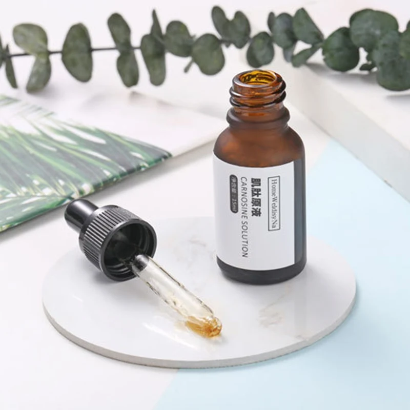 Сыворотка для лица с карнозиновым раствором антигликация удаляет желтый тон