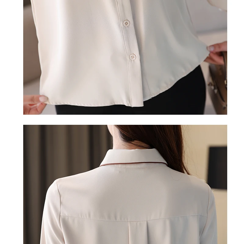

Blusas Mujer 2021 Solid White Long Sleeve Women Blouse and Tops Casual Vintage Cardigan Shirts Bow Women Female Clothing 8102 50