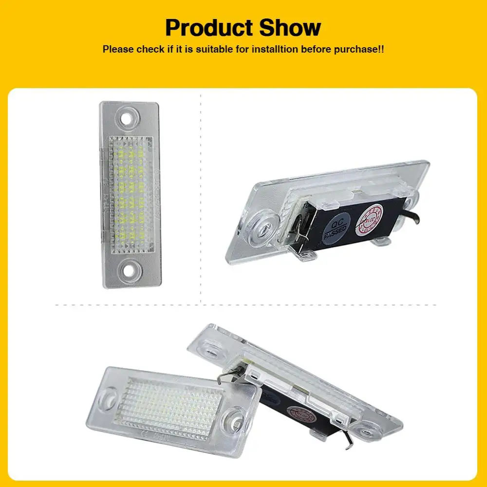 2 шт. Автомобильные светодиодные лампы для подсветки номерного знака VW Transporter T5