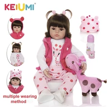 KEIUMI Baby Reborn Real Menina, мягкие силиконовые куклы Reborn Baby, подарки на день рождения, модные мягкие куклы, игрушки с жирафом, Playmate