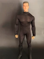 cjg m013 16 scale male clothes black stretch tights jumpsuit fit for 12 action figure body