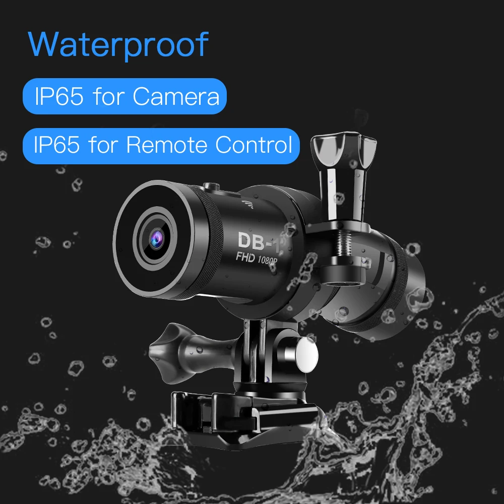 BOBLOV водонепроницаемый DB-1 камера на мотоциклетный шлем велосипед HD DVR Dash Cam 1080P SONY