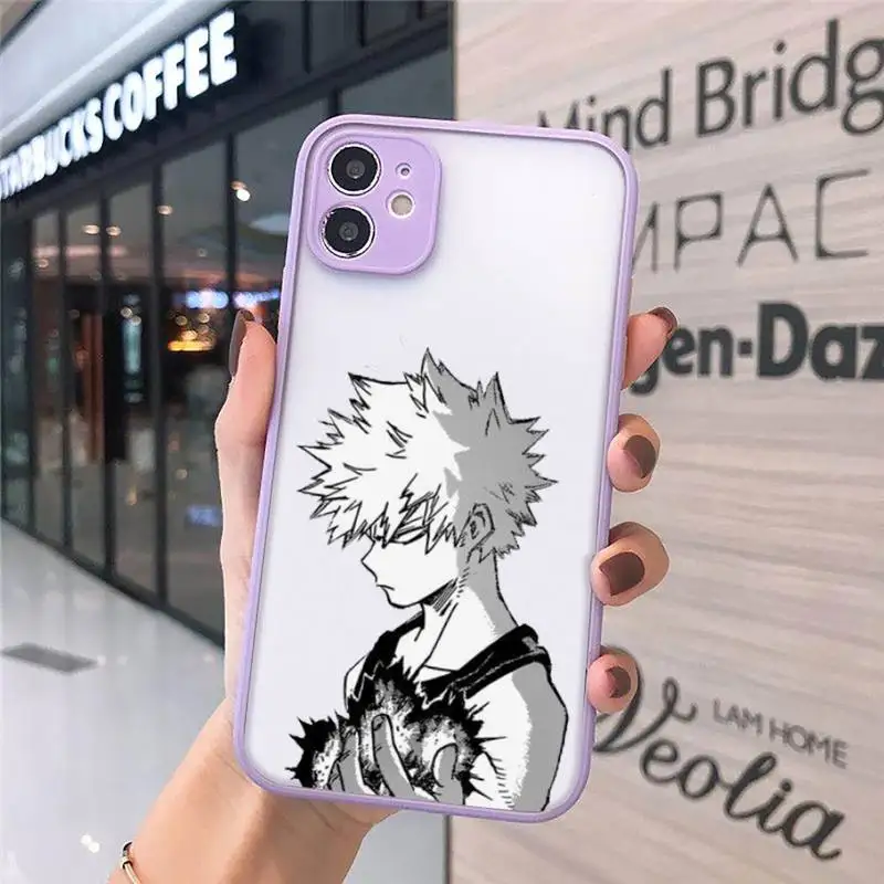 

My Hero Academia anime Phone Cases matte transparent For iphone 7 8 11 12 plus mini x xs xr pro max luxury brand cover