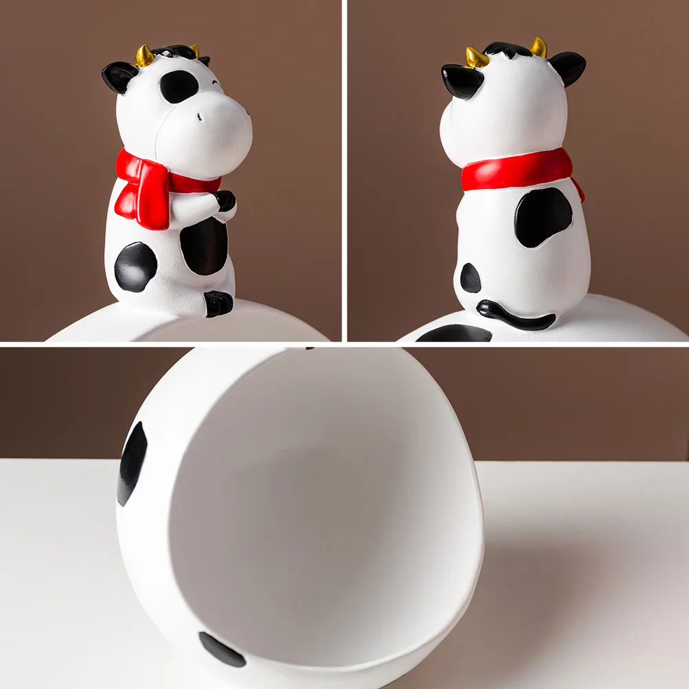 

Home Decor New Year Decorations Chinese Style Blessing Cartoon Cow Desktop Decoration Storage Ornaments Living Room Decoration