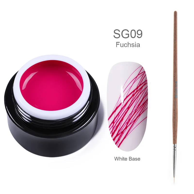 Set 4 BORN PRETTY, 5 мл, гель для рисования ногтей, лак, краска для ногтей, лак для ногтей, толстая упругая краска, УФ-гель, впитывающий паучий гель - Цвет: Set 4