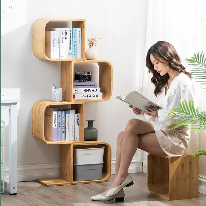 Полка для книжной полки ZQ в форме большой вместимости Вертикальная полка из