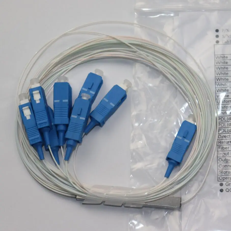 Волоконно-оптический разветвитель PLC 1x8 SC/APC мини блок 1*8 волоконный сплиттер 20 шт.
