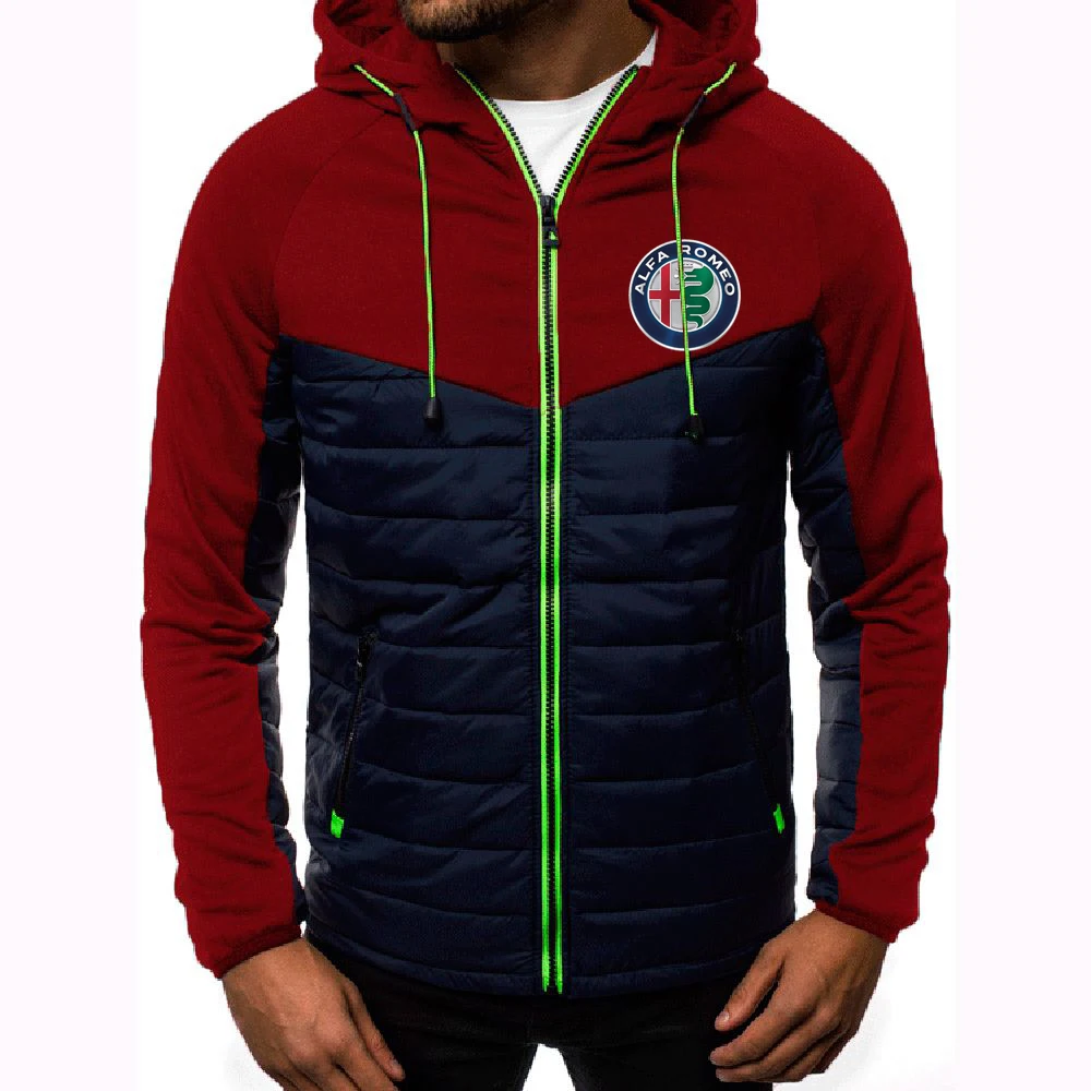 

New Spring Alfa Romeo Autumn Thicken Male Jacket Print Sport Comtable Cotton Hoodies Harajuku Men's Casual Jackets