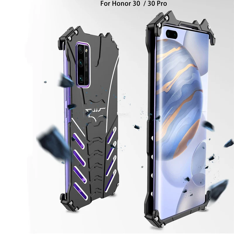 Чехол для Huawei Honor 30 Pro оригинальный R-JUST алюминиевый металлический чехол 3