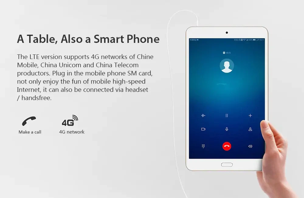 Huawei honor HDL-AL09/HDL-W09 Kirin 659 Восьмиядерный 8 pouces 1920*1200 ips 4 Гб ram 64 Гб Rom Android 8,0 двойной wifi gps