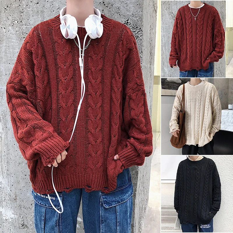 2019 осенние и зимние новые парные свитера в гонконгском стиле Большие размеры