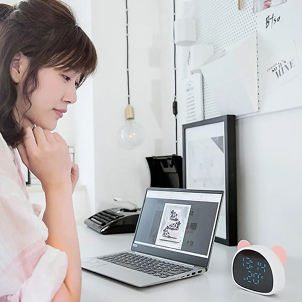 Многофункциональный Милый Панда дизайн зеркальная поверхность цифровой