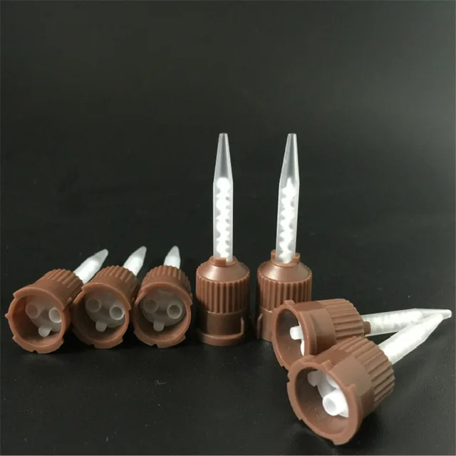 08 50pcs Для Зубных слепков смешивающий диспенсер пистолет Универсальный диспенсер Gun 1:1/1:2 силиконовой резины диспенсер Gun 10:1 50 мл стоматологические инструменты - Цвет: 08 50pcs