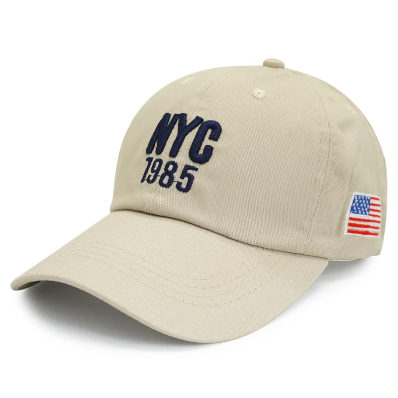 Бренд NYC, джинсовая бейсболка для мужчин и женщин, джинсовая бейсболка с вышитыми буквами, кепка, кепка для летних видов спорта, США, хип-хоп кепка, Gorras - Цвет: beige2
