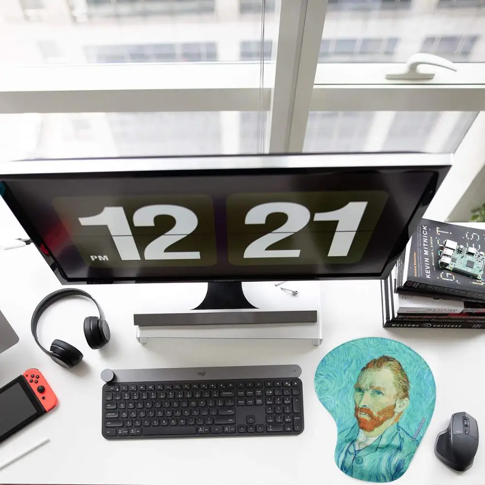 

Wrist Rest Support Game Mouse Mice Mat Pad for Computer PC Laptop Anti Slip Mouse Pad 7.8*9.8'' Van Gogh