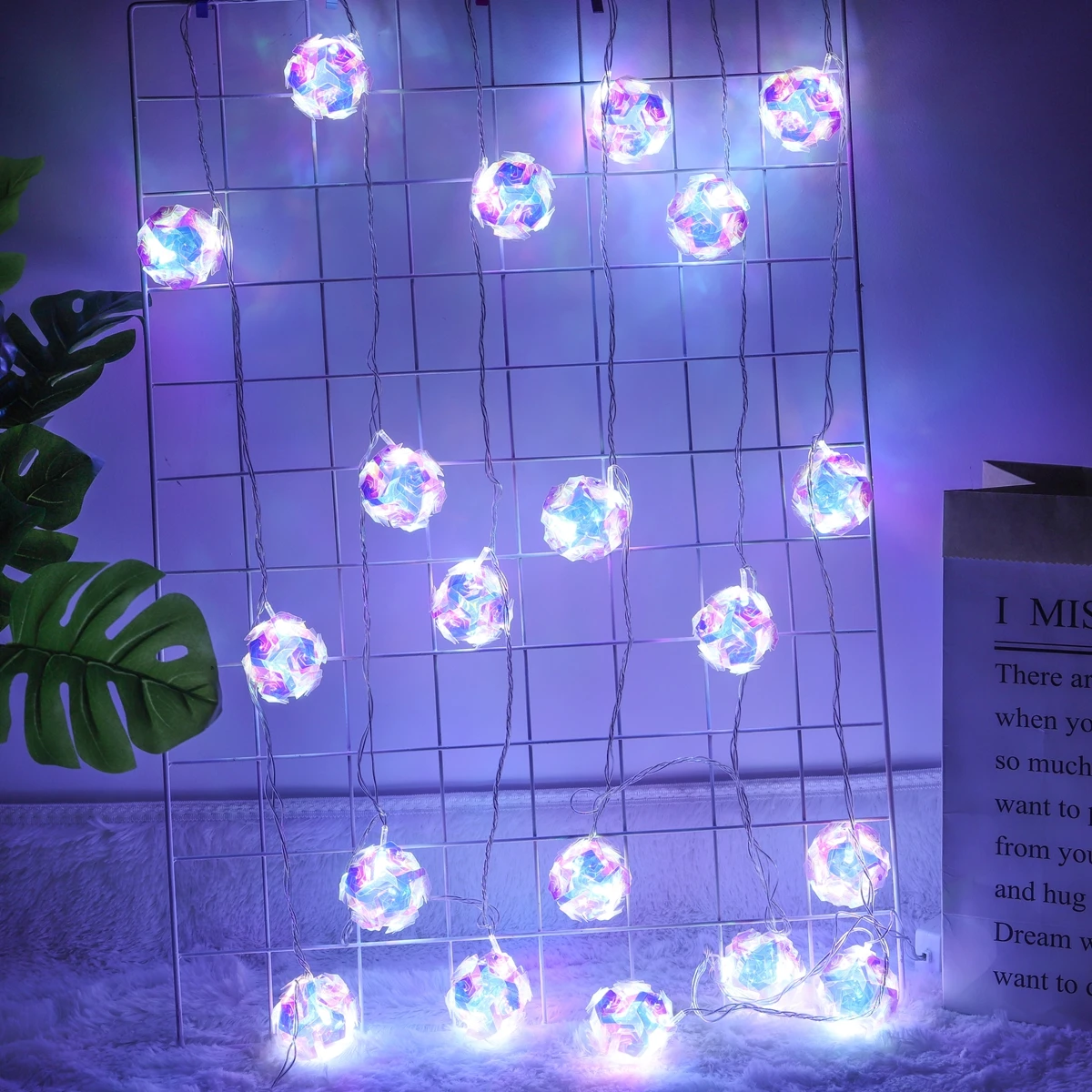 

20 LED Flower String Lights Christmas Decoration Fairy Lighting Strings for Outdoor Holiday Wedding Xmas Party Home Decoration
