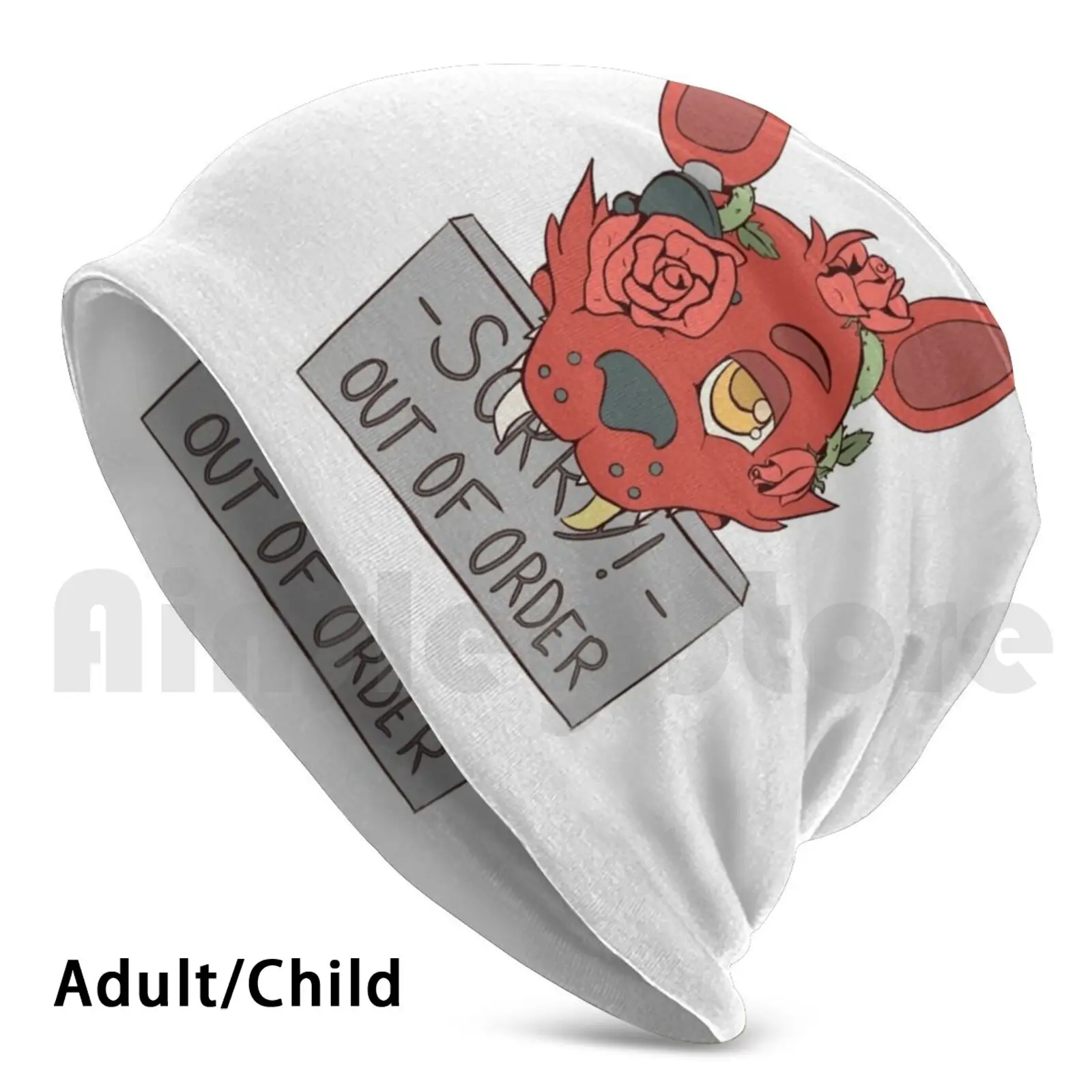 Вязаная шапка с принтом «пять ночей в 5naf»