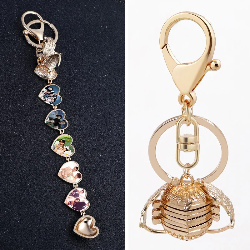 Новинка 2020 креативные мини брелки с фотоальбомом модные для ключей мужские