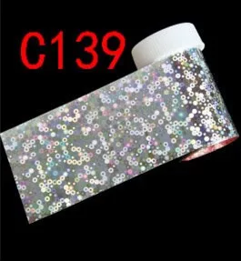 C139 233 Тип 4*100 см голографические наклейки из фольги для переноса ногтей слайдер Радужная зимняя наклейка s для маникюра Nailart украшения(2 - Color: C139