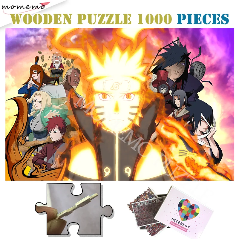 Деревянный пазл удзумаки 1000 шт. для взрослых сборка мультяшный аниме игрушки
