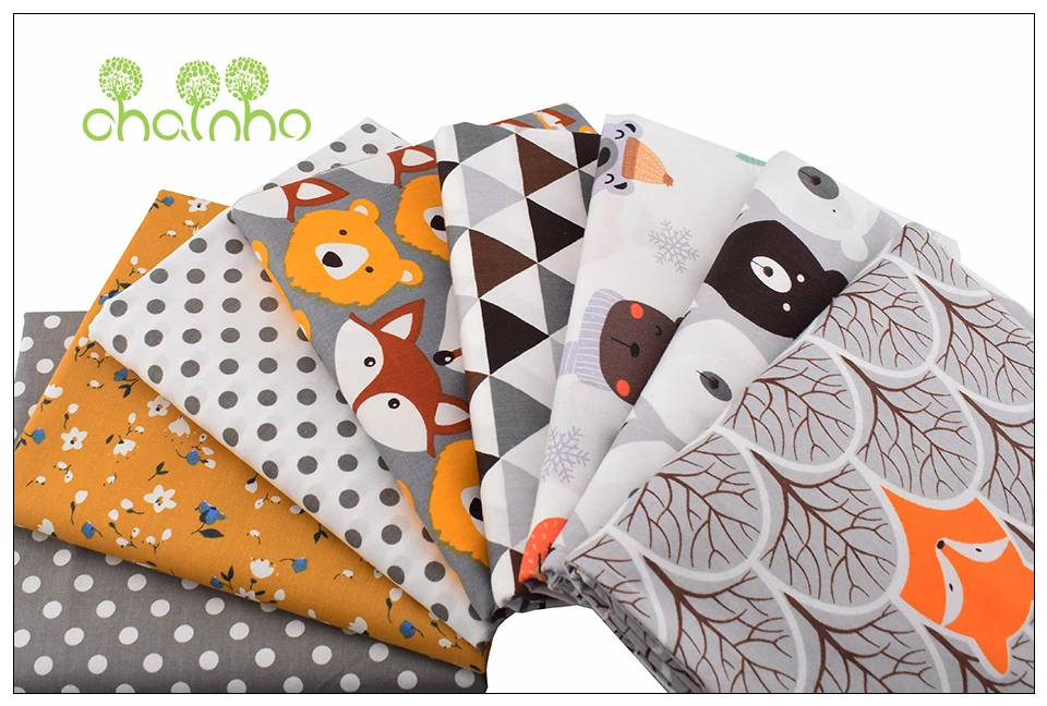 Chainho, Jungle animals Series, печатная саржевая хлопковая ткань, для поделок шитья, простыня для детей и малышей, подушка, материал, полметра