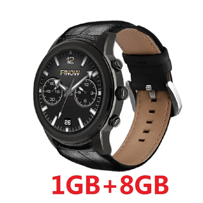 LEM5 Pro 3g Смарт-часы телефон Android 5,1 2 ГБ+ 16 Гб sim-карта gps WiFi фитнес-трекер водонепроницаемые Смарт-часы для мужчин и женщин - Цвет: Finow Black