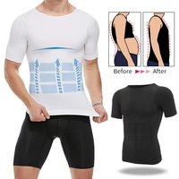 mens body shaper slimming shirt compression vest elastic slim underwear shapewear