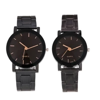 top plaza his and hers valentines day gift couple watch full blackbrown bracelet watch simple and elegant design