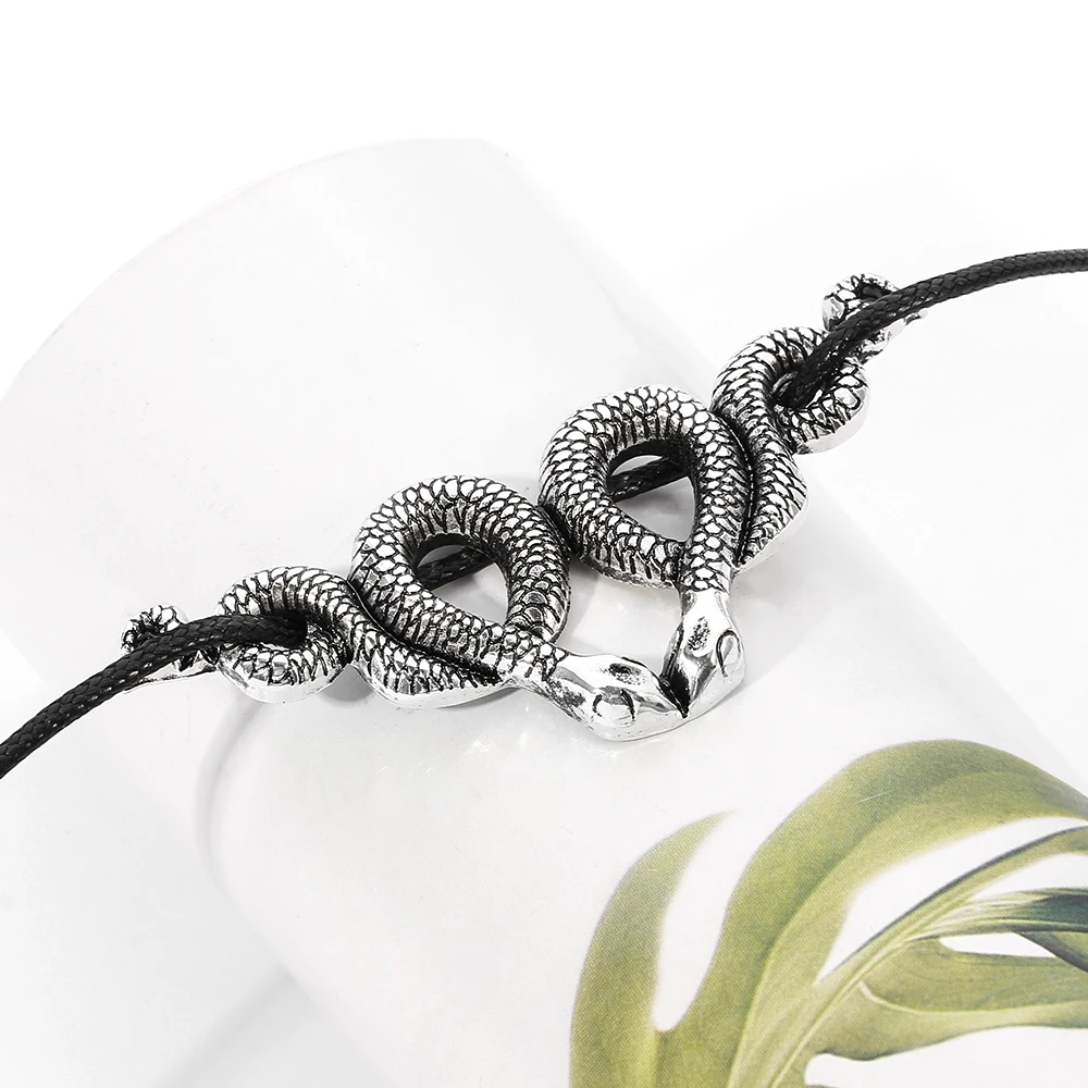 Винтажное ожерелье-чокер в виде змеи и кожи женское ожерелье стиле древнего