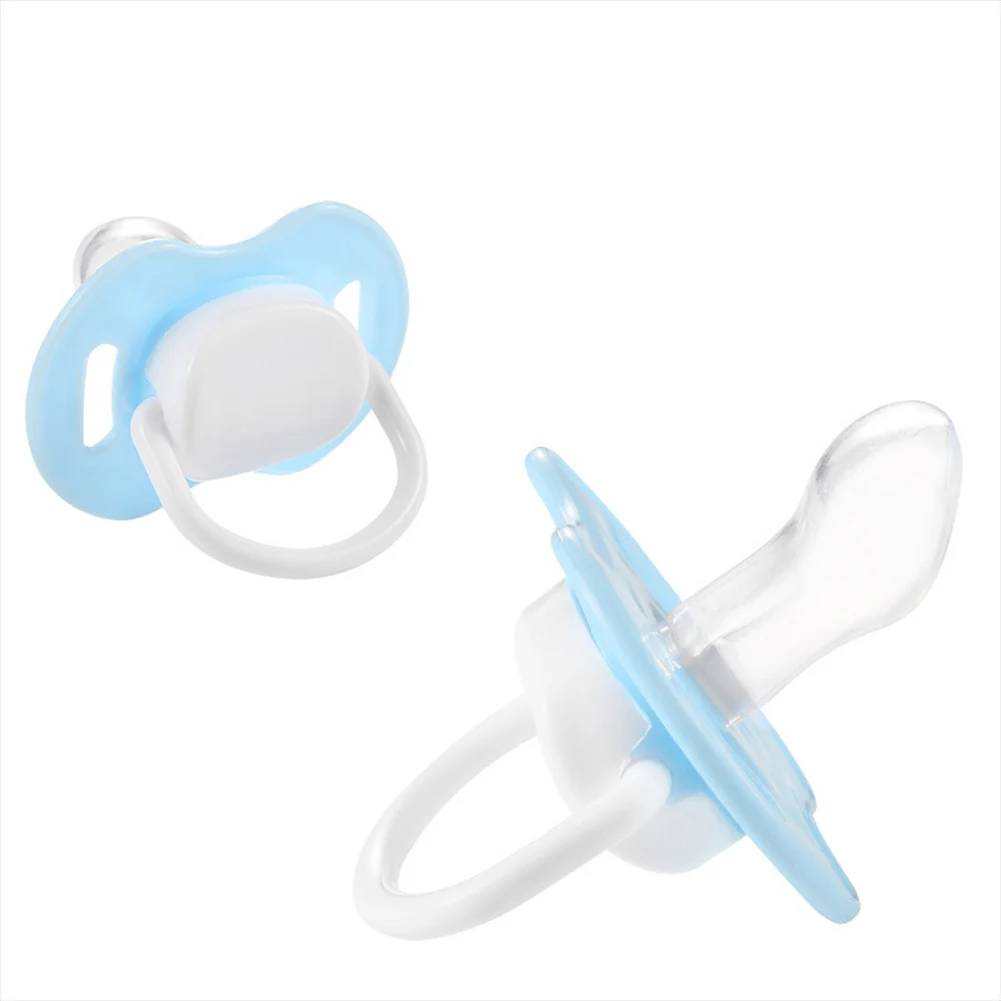 

HOT Baby Pacifier Infants Newborn Bite Chew Supplies Food Grade Silicone BPA Free For 0-18 Months Round Nipple With Dust Cover